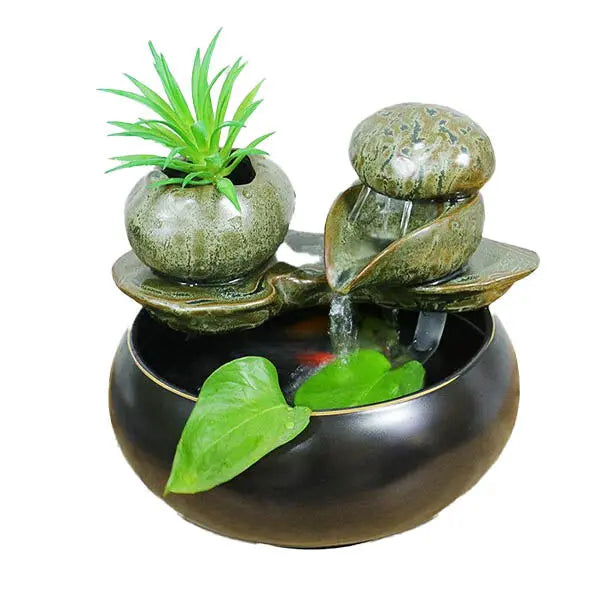 Petite Fontaine Bouddha avec Fleurs — ZenEssence