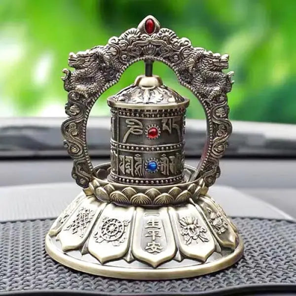 Moulin à Prière Bronze Solaire — Édition Signature